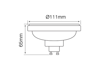 Żarówka LED ES111 GU10 230V 12W 750lm 45° biała dzienna 4000K