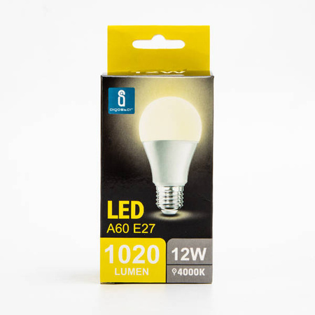 Żarówka LED E27 12W neutralna 4000K A60