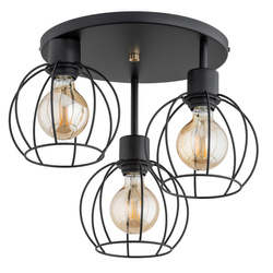 Lampa sufitowa ALFA ORSO CZARNA 3xE27 40cm | 62349