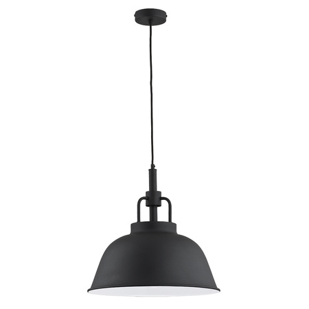 Lampa wisząca ALFA ALCANTARA CZARNA 1xE27 41cm | 60244