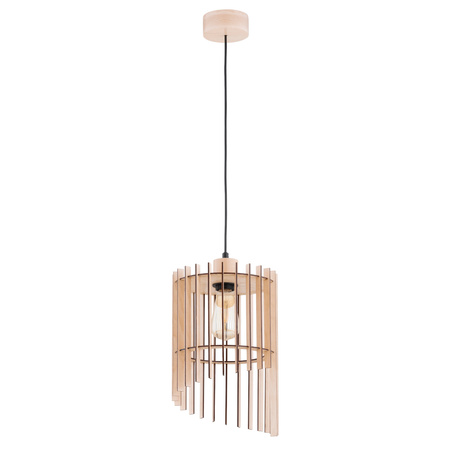 Lampa wisząca ALFA SOLANA DREWNIANA 1xE27 25cm | 61367