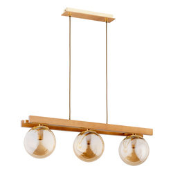 Lampa wisząca ALFA MEGI DREWNIANA 3xE14 66cm | 62315