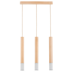 Lampa wisząca ALFA ADORI DREWNIANA 3xE14 52cm | 62282