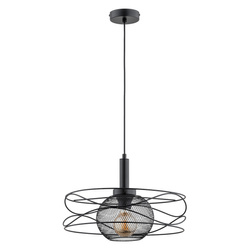 Lampa wisząca ALFA DIUK MIX CZARNA 1xE27 40cm | 61305