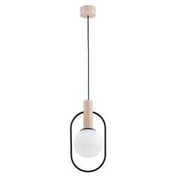 Lampa wisząca ALFA MIKI DREWNIANA 1xE14 19cm | 61151