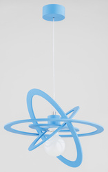 Lampa dziecięca wisząca ORLANDO BLUE E27 wys. 90cm | niebieska