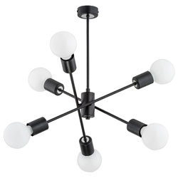 Lampa sufitowa ALFA MADI CZARNA 6xE27 46cm | 60813