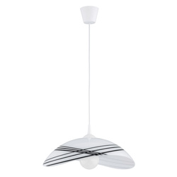 Lampa wisząca ALFA BRATEK CZARNO-BIAŁA 1xE27 48cm | 61112
