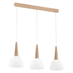 Lampa wisząca ALFA BERA DREWNIANA 3xE27 70cm | 62208