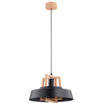 Lampa wisząca ALFA BATUT DREWNIANA 1xE27 40cm | 60943