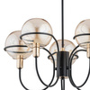 Lampa sufitowa ALFA PETRA CZARNO-ZŁOTA 5xE14 59cm | 62157