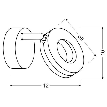 Kinkiet THEMA 1x5W LED, chrom, barwa ciepła 3000K, 91-60761