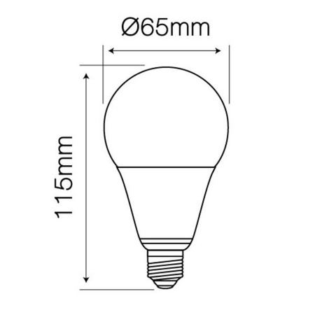 Żarówka LED line E27 170-250V 13W 1300LM 4000K A65 | neutralna