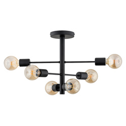 Lampa sufitowa ALFA BRISK CZARNA 6xE27 55cm | 63183