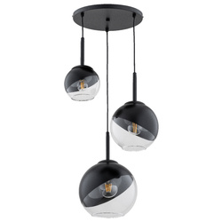 Lampa wisząca ALFA INVERO CZARNA 3xE27 40cm | 62500