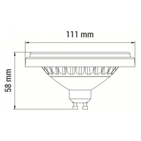 Żarówka ECONOMY LED  kryształowa ES111 GU10 12W 4000K kąt 30st | neutralna