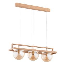 Lampa wisząca ALFA FRIF DREWNIANA 3xE14 61cm | 63053