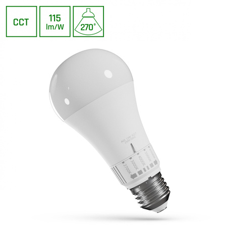 Żarówka LED z pokrętłem regulacji barwy E27 230V 13W 5CCT SPECTRUM