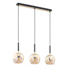 Lampa wisząca ALFA PRADA ZŁOTA & CZARNA 3xE27 70cm | 62404