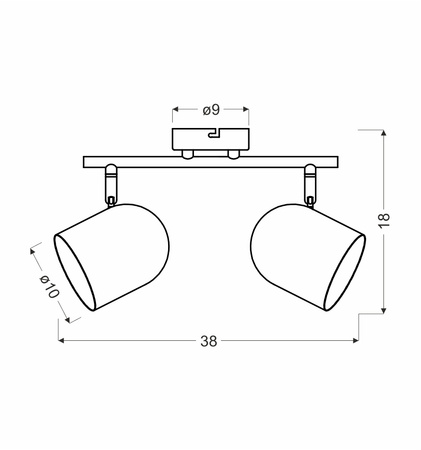 Nowoczesna lampa sufitowa AZURO listwa 92-63250 biała 2xE27