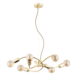 Lampa wisząca ALFA KARUZO ZŁOTA 6xE27 59cm | 63163