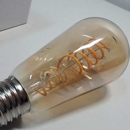 Żarówka FILAMENT LED ST64 E27 4W ciepła 3000K łezka spirala gold