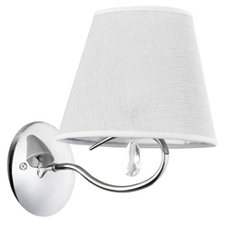 Kinkiet nowoczesny z abażurem SIENA chrom