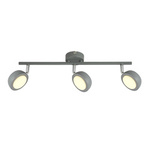 Lampa sufitowa MILD listwa, 3x6W LED, szary/chrom, barwa ciepła 3000K, 93-66541