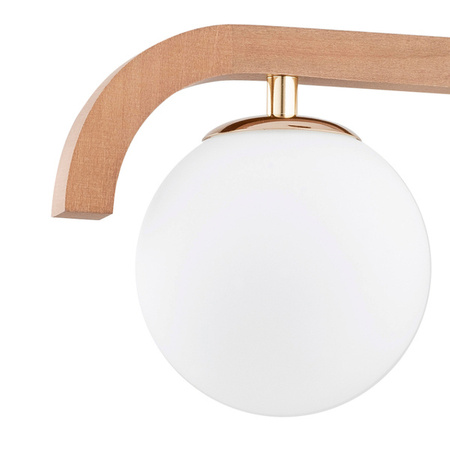 Lampa wisząca ALFA KRYZA DREWNIANA 3xE14 15cm | 63086