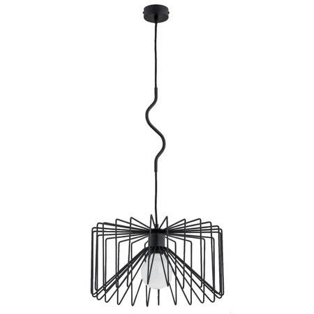 Lampa wisząca ALFA VERSO CZARNA 1xE27 42cm | 60596