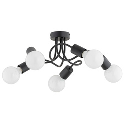 Lampa sufitowa ALFA NILL CZARNA 5xE27 50cm | 63224