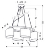 BAN LAMPA WISZĄCA 4X40W E14 CHROM