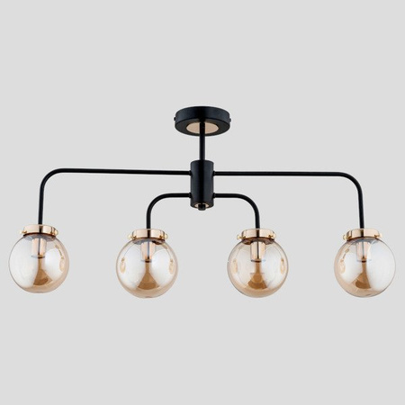 Lampa sufitowa ALFA LINIO CZARNA 4xE14 13cm | 25504