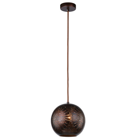 Lampa wisząca SFINKS kula 31-43283 brązowa ażurowa 1x60W E27