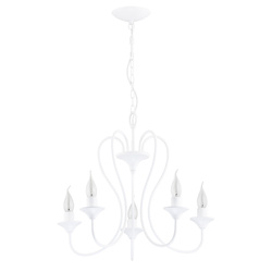 Żyrandol klasyczny świecznikowy UNITY śr. 51cm biały