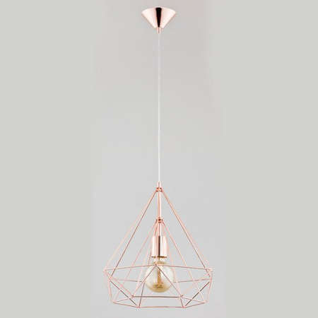 Lampa wisząca ALFA BASKET II MIEDZIANA 1xE27 37cm | 60361