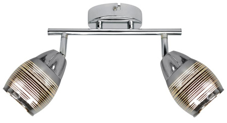 Lampa sufitowa/ścienna MILTON listwa 92-41265 chrom 2xE14 LED