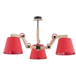 Nowoczesna Lampa sufitowa JOGA III drewnoczerwo śr. 50cm