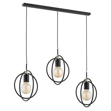 Lampa wisząca ENDORA BLACK dł. 80 cm 3xE27 | czarny