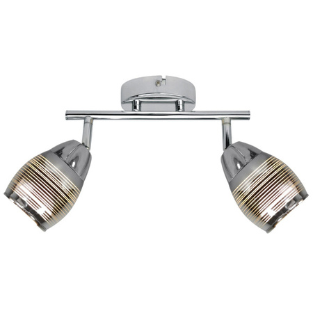 Lampa sufitowa/ścienna MILTON listwa 92-41265 chrom 2xE14 LED