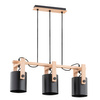 Lampa wisząca ALFA TROIS DREWNIANA 3xE27 62cm | 63056