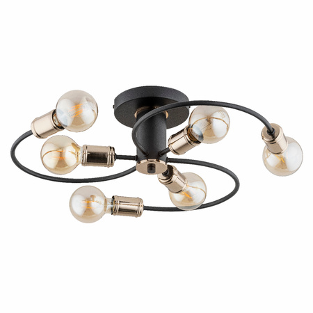 Lampa sufitowa ALFA SAMBA CZARNA 6xE27 51cm | 28426