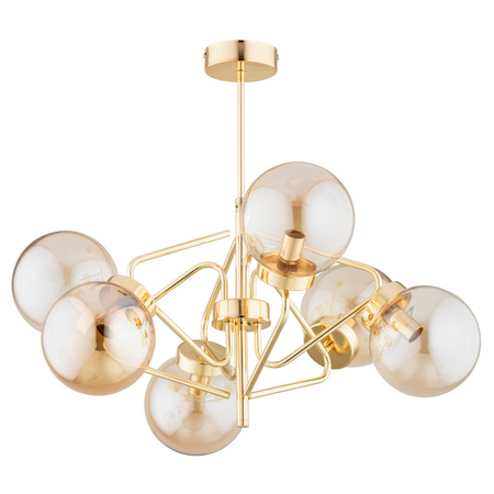 Lampa sufitowa ALFA BARSUM MIX ZŁOTA 6xE14 56cm | 63244
