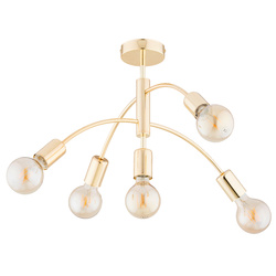 Lampa sufitowa ALFA ARINI ZŁOTA 5xE27 53cm | 63285