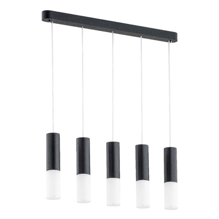 Lampa wisząca ALFA ELIOT CZARNO-BIAŁA 5xE14 6cm | 63046