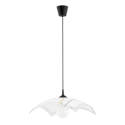 Lampa wisząca ALFA IRYS CZARNO-BIAŁA 1xE27 42cm | 60987