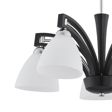 Lampa sufitowa do salonu Magnat  5xE27 wys. 41cm | czarny