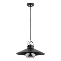 Lampa wisząca ALFA TIZEN CZARNA 1xE27 40cm | 61213