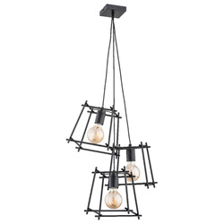 Lampa wisząca ALFA NETI MORO CZARNA 3xE27 22cm | 62038