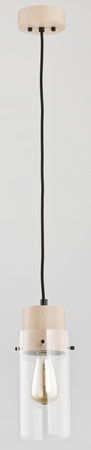 Lampa wisząca ALFA TANTUM DREWNIANA 1xE27 13cm | 60380